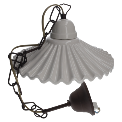 LAMPADARIO CON CERAMICA ONDULATA