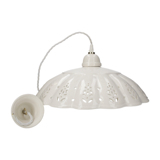 LAMPADARIO IN CERAMICA CON TRECCIA