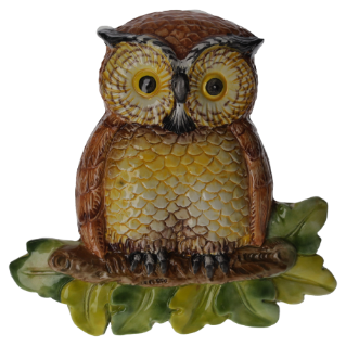 PLACCA A MURO CIVETTA IN CERAMICA