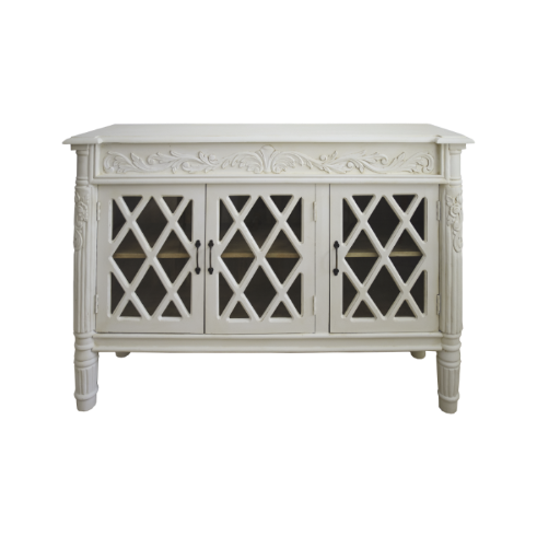 CREDENZA IN LEGNO BIANCO AVORIO