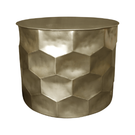 TAVOLO DECORATIVO IN METALLO ESAGONI