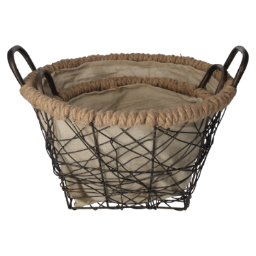 SET DI 2 CESTI ROTONDI IN JUTA