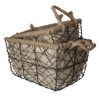 SET DI 2 CESTI RETTANGOLARI IN JUTA