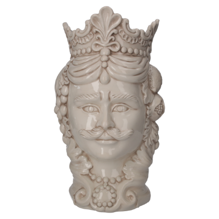 VASO TESTA UOMO DECORATIVO DA MURO IN CERAMICA