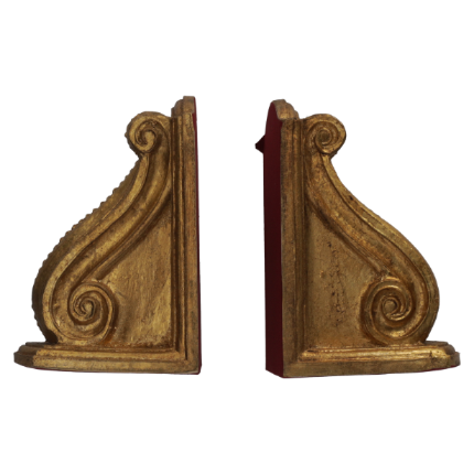 COPPIA FERMA LIBRI IN LEGNO