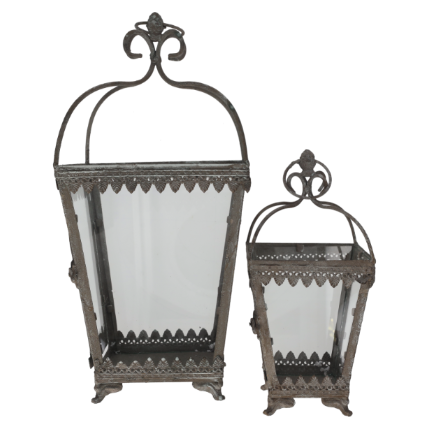 COPPIA LANTERNE IN FERRO