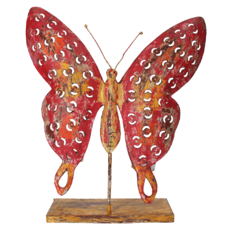 FARFALLA PORTACANDELA DECORATIVA