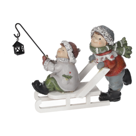 BIMBI IN RESINA SU SLITTINO