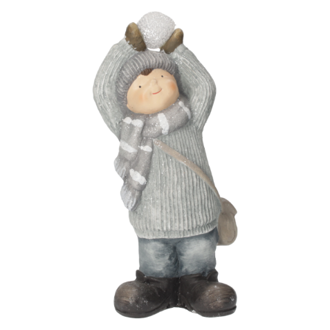 BIMBO IN RESINA CON PALLA LUMINOSA