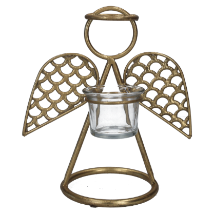 PORTA CANDELA  A FORMA DI ANGELO