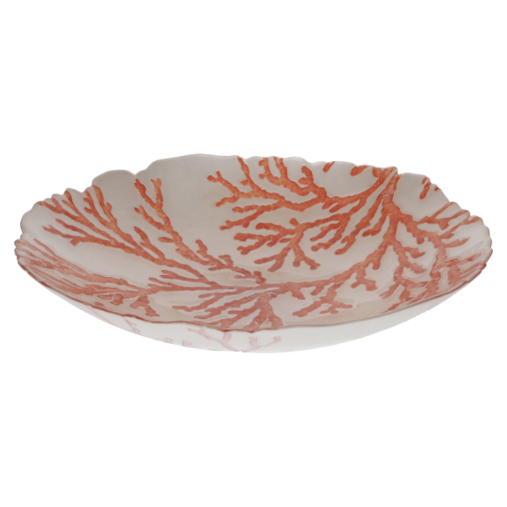 CENTROTAVOLA IN VETRO CORALLO ROSSO