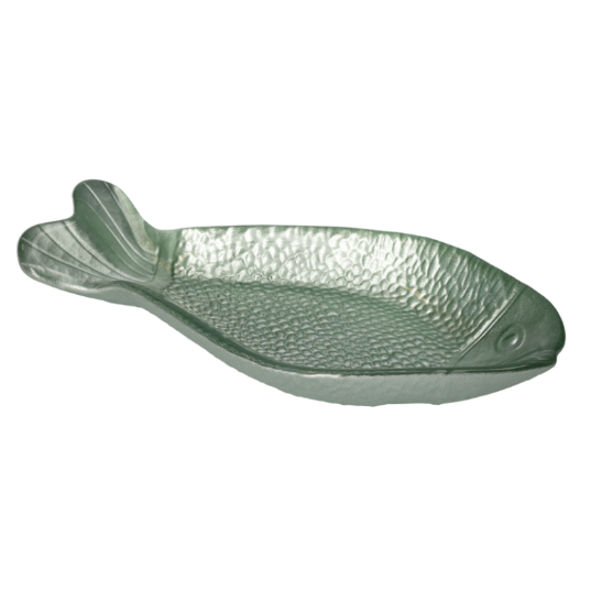 VASSOIO PESCE DECORATIVO IN VETRO
