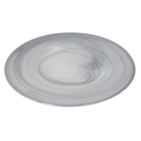 PIATTO DA PORTATA IN VETRO GRIGIO