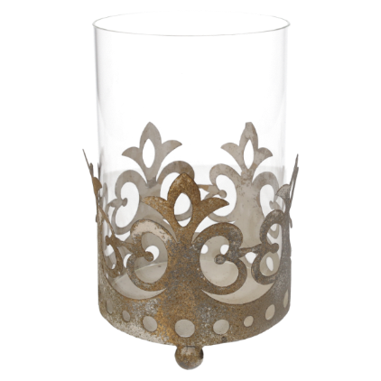 PORTA CANDELE IN STILE SHABBY