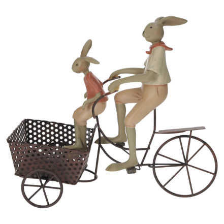 CONIGLI IN RISCIO' IN RESINA