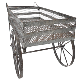CARRETTO IN FERRO PORTAPIANTE