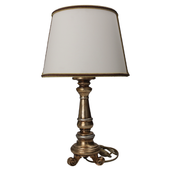 LAMPADA TONDA DORATA CON PARALUME
