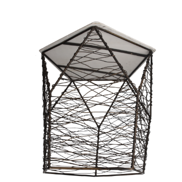 TAVOLINO DECORATIVO A BASE PENTAGONALE