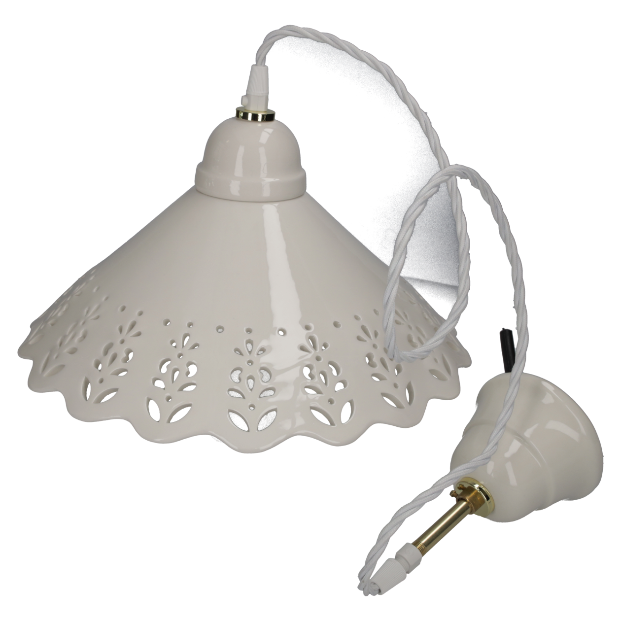LAMPADARIO IN CERAMICA CON TRECCIA