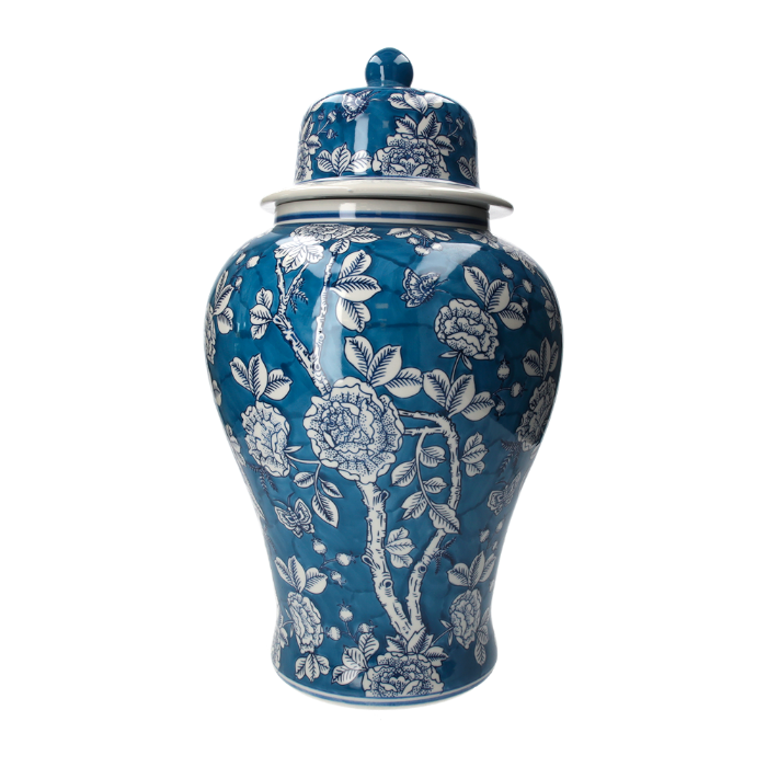 POTICHE DECORATIVA GRANDE BLU