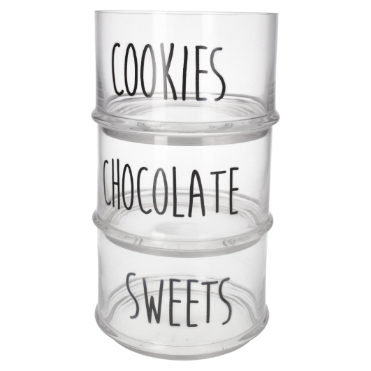 TRIS PORTADOLCI IN VETRO