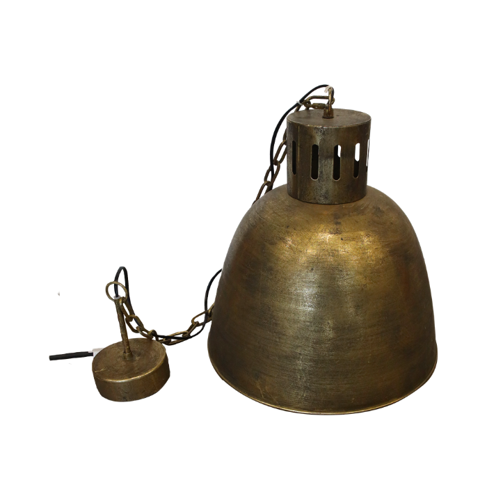 LAMPADARIO IN OTTONE A CUPOLA