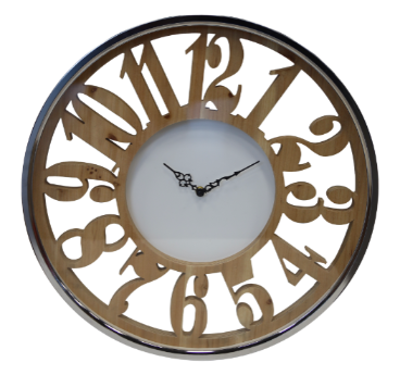 OROLOGIO LEGNO CORNICE SILVER