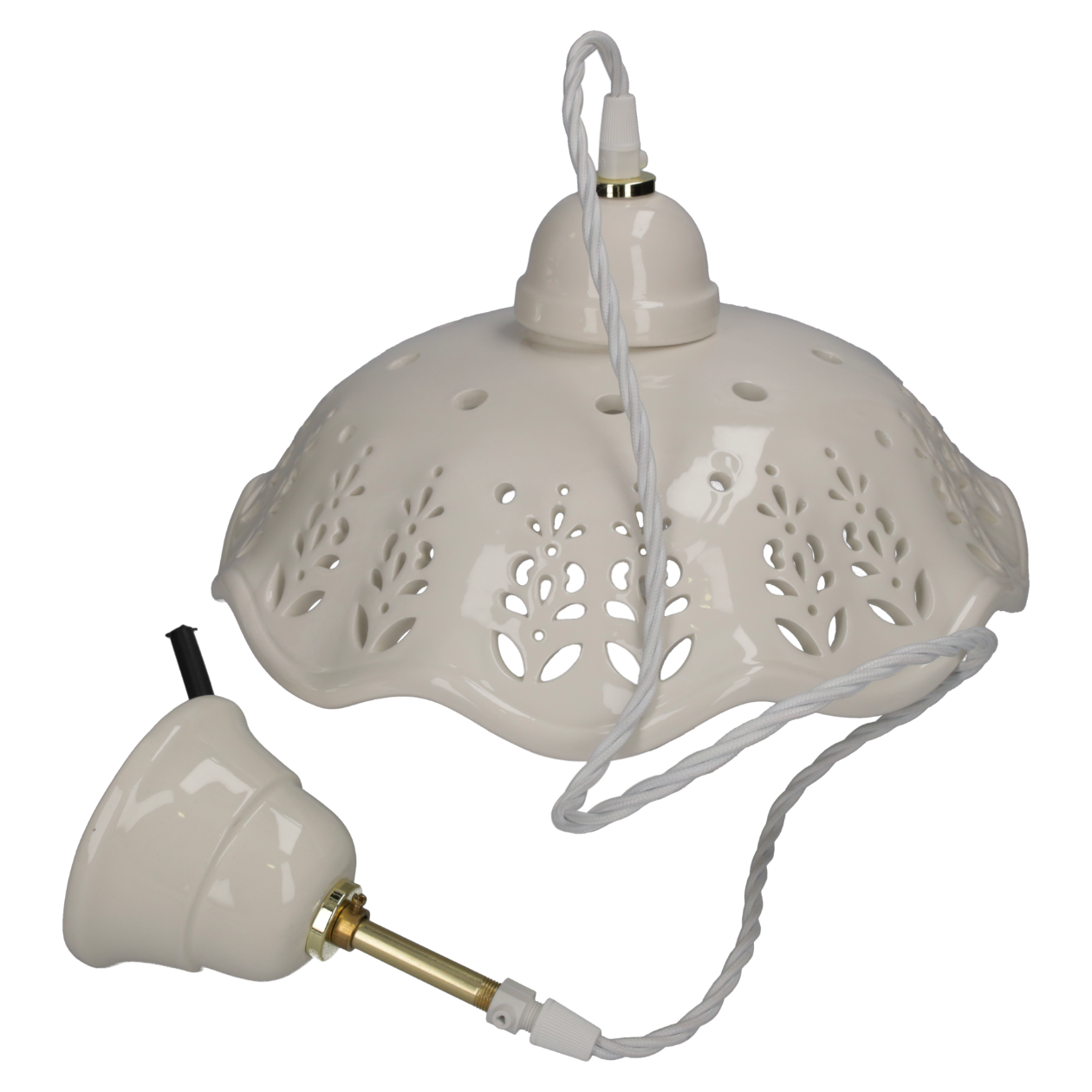 LAMPADARIO IN CERAMICA CON TRECCIA