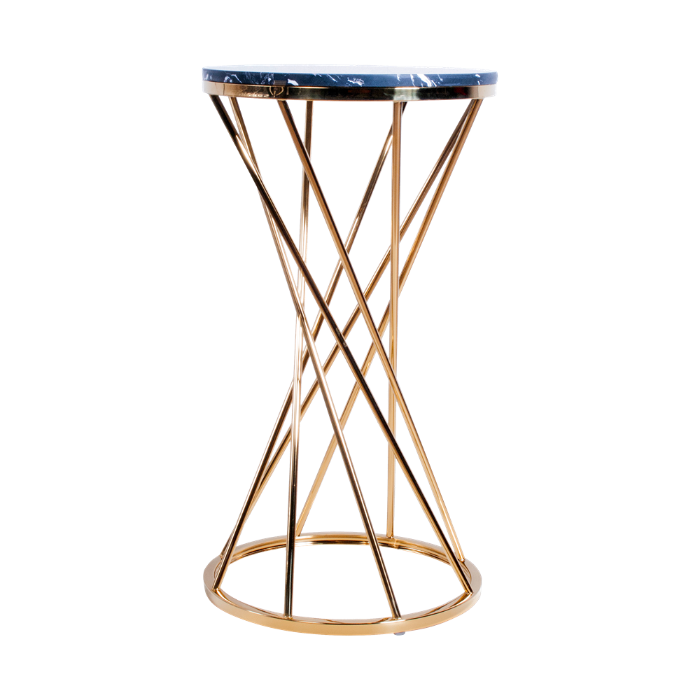 TAVOLINO INTRECCIO IN MARMO NERO