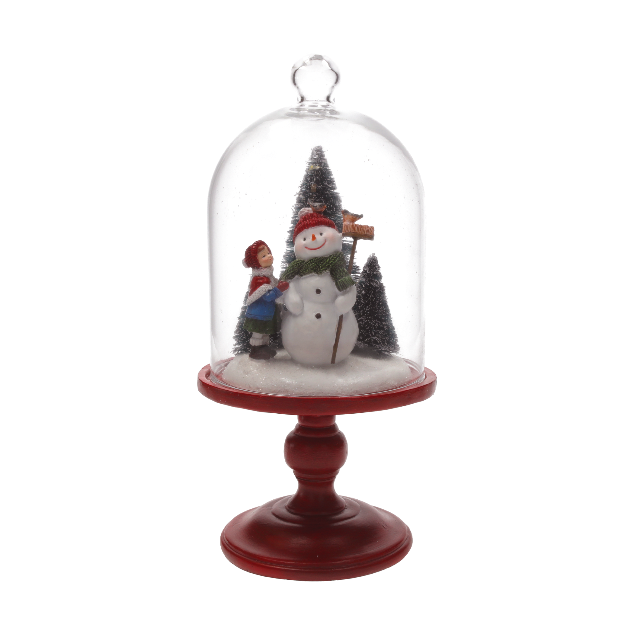 TECA ROSSA CON PUPAZZO DI NEVE