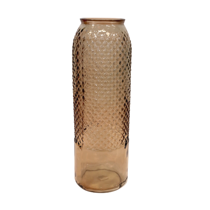 VASO DIAMANTI ALTO IN VETRO