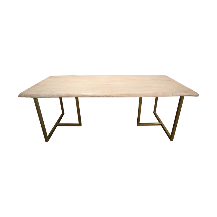 TAVOLO IN LEGNO CON BASE FERRO