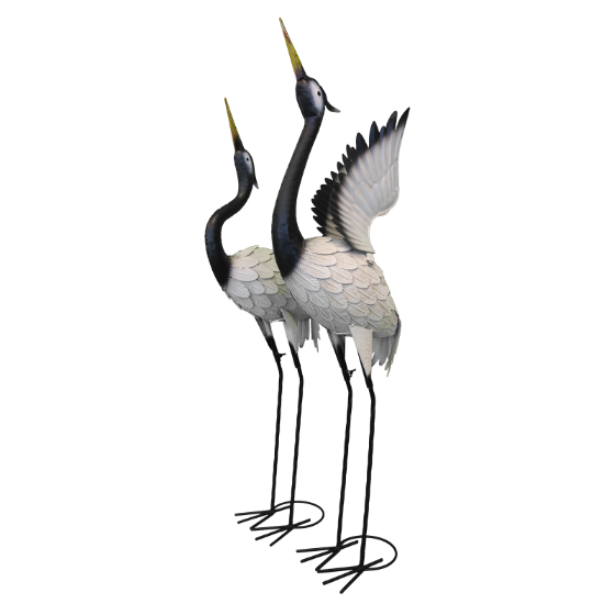 COPPIA DI GRU IN FERRO