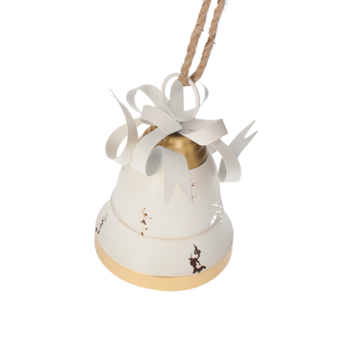 CAMPANA NATALIZIA BIANCA FIOCCO BIANCO