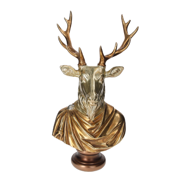 CERVO MEZZO BUSTO DORATO