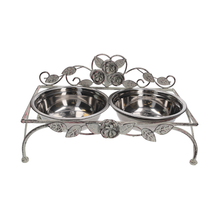 CIOTOLE CANE/GATTO DECORAZIONE ROSE