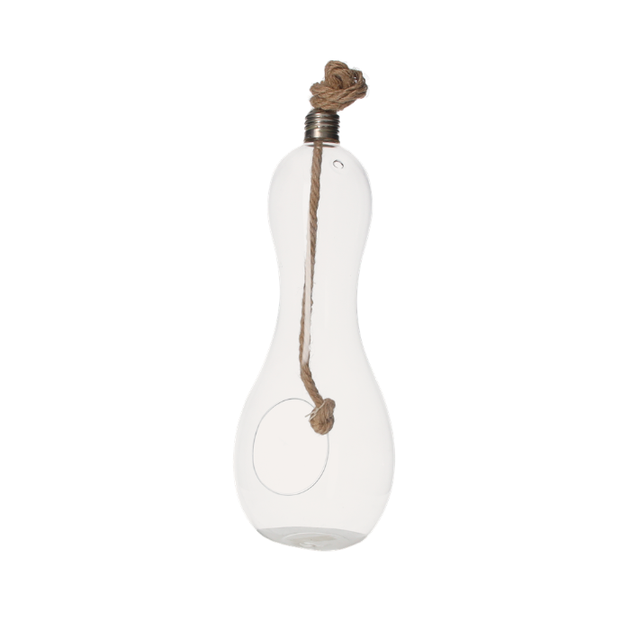 PORTACANDELA VETRO CON CORDA