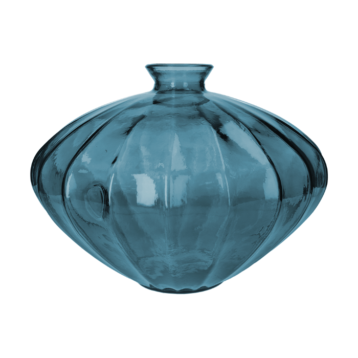 VASO OVALE IN VETRO DECORATIVO GRANDE