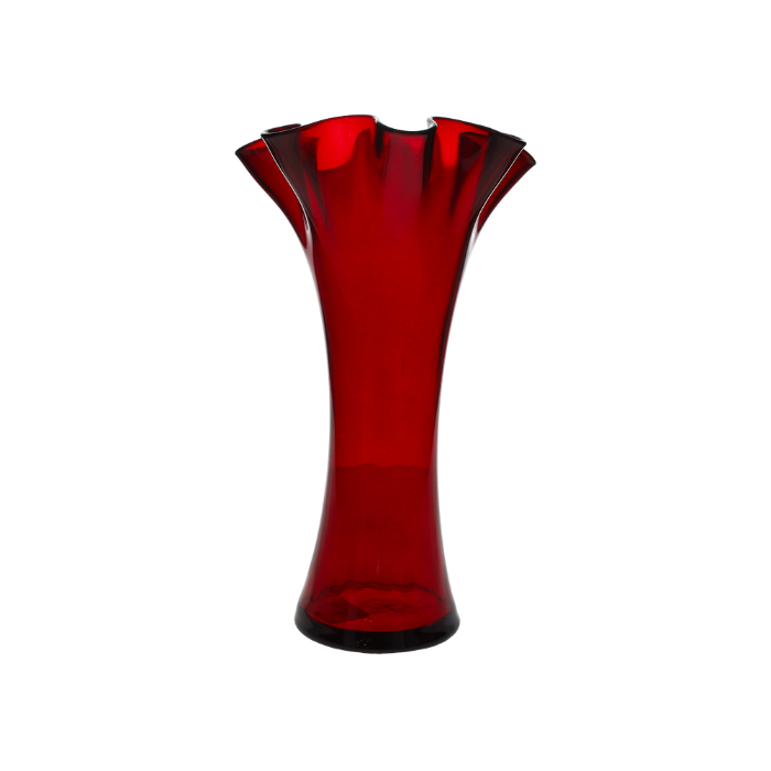 VASO DECORATIVO A FAZZOLETTO IN VETRO