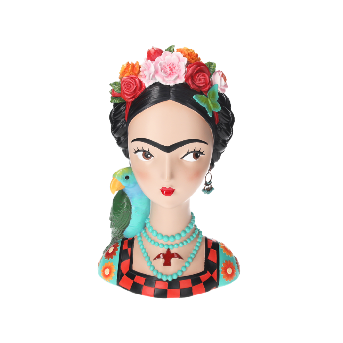 BUSTO FRIDA CON PAPPAGALLO