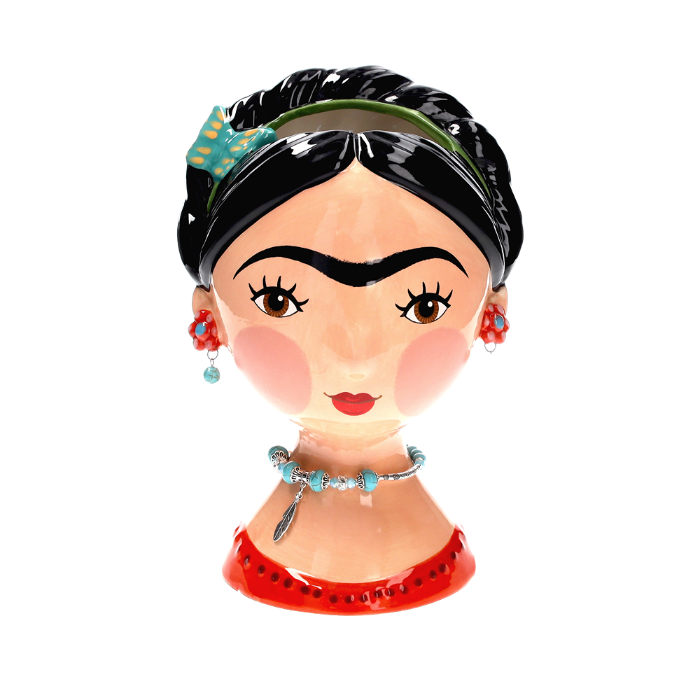 VASO BUSTO FRIDA CON FARFALLA