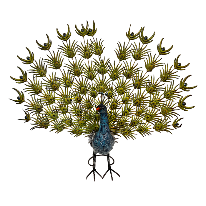 PAVONE CON RUOTA DECORATIVA