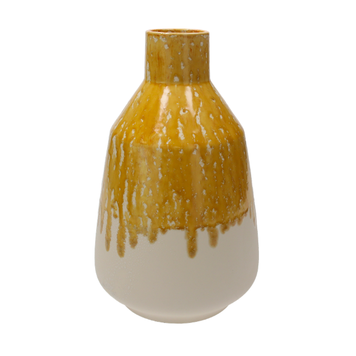 ANFORA GIALLO OCRA IN CERAMICA