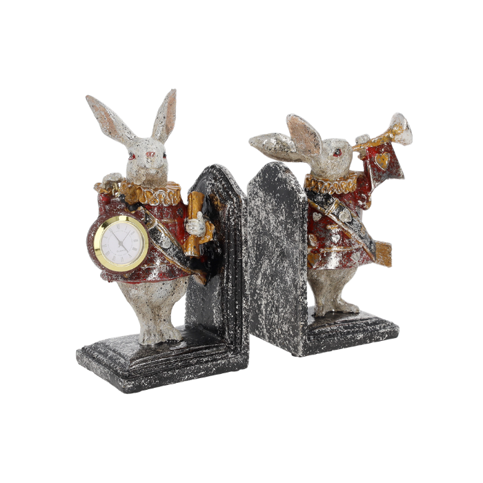 FERMALIBRI CONIGLI IN RESINA