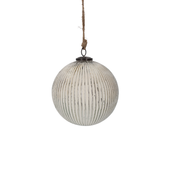 PALLA NATALIZIA BIANCO/SILVER GRANDE