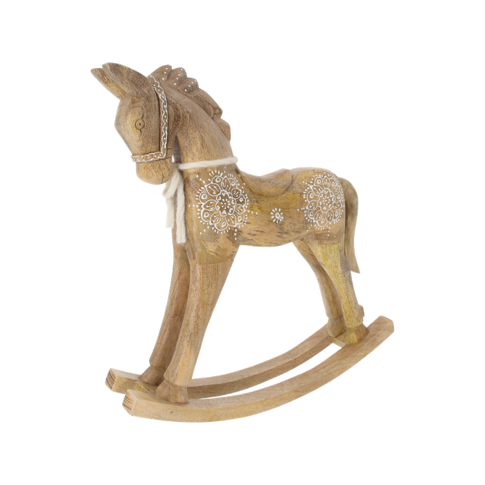 CAVALLINO A DONDOLO IN LEGNO MEDIO