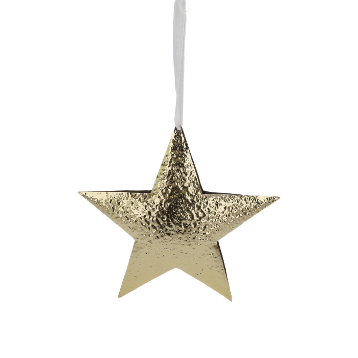 DECORAZIONE STELLA NATALIZIA ORO MEDIA