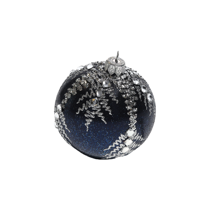 SET PALLINE IN VETRO BLU