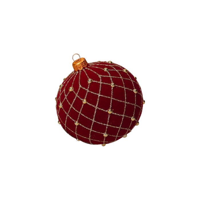 SET PALLINE IN VETRO ROSSE