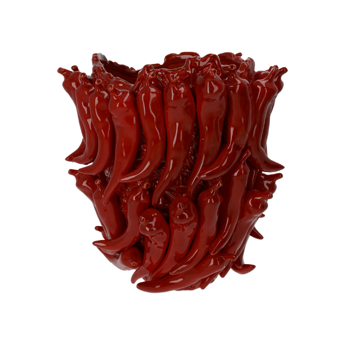 VASO PEPERONCINI IN CERAMICA, MISURA MEDIA